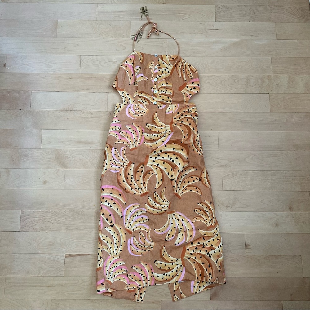 Farm Rio Banana Print Dress Medium